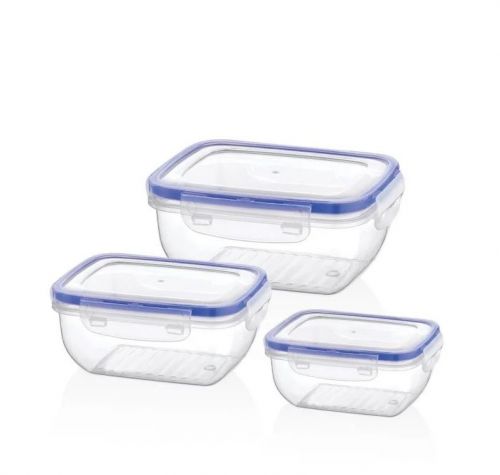 BAGER CONTAINER SET 3 PIECES RECTANGLE COOK & LOCK BG-504