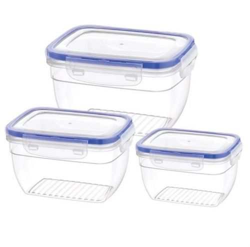 BAGER CONTAINER SET 3 PIEECS RECTANGLE COOK & LOCK BG-585