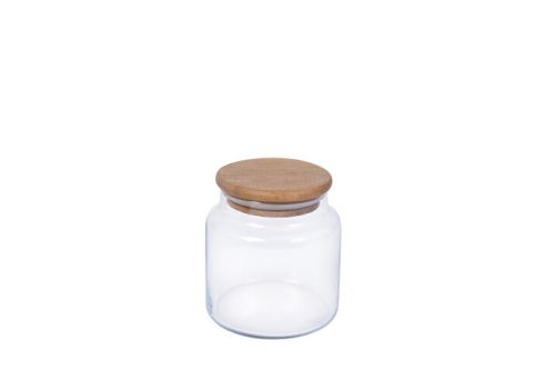 HEREVIN STORAGE JAR WITH BAMBOO LID 635ML GLASS 232007-260