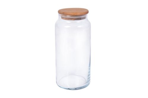 HEREVIN STORAGE JAR WITH BAMBOO LID 1400ML GLASS 232009-260