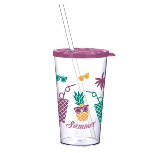 TITIZ KIDS TUMBLER WITH LID AND STRAW 700ML PLASTIC AP-9449