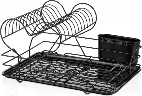 ORSA DISH RACK DOUBLE TIER HEART SHAPED METAL 988