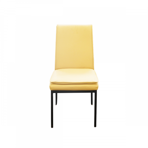 DINING CHAIR LEATHERETTE METAL LEGS EDC440-BEIGE