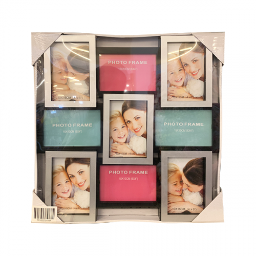 PHOTO FRAME 46X46X2.5CM SILV/BLK PP ZB-9AL-4646-BS