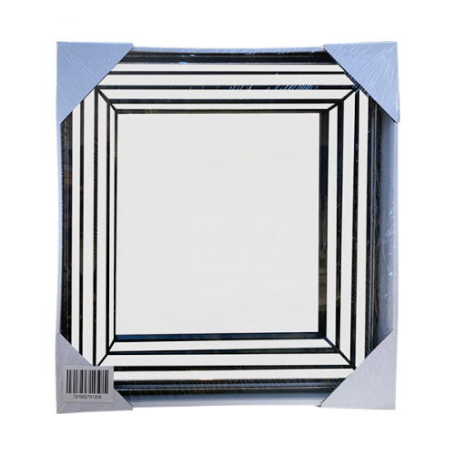 DECORATIVE MIRROR 40X40X3.8CM BLAK PP ZBM-M-4041-B