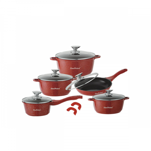 HAUS ROLAND COOKWARE SET 12 PIECES 2MM DIECAST HR119-1 