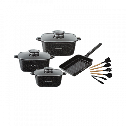 HAUS ROLAND COOKWARE 10 PIECES SET 2MM DIECAST HR117-1 