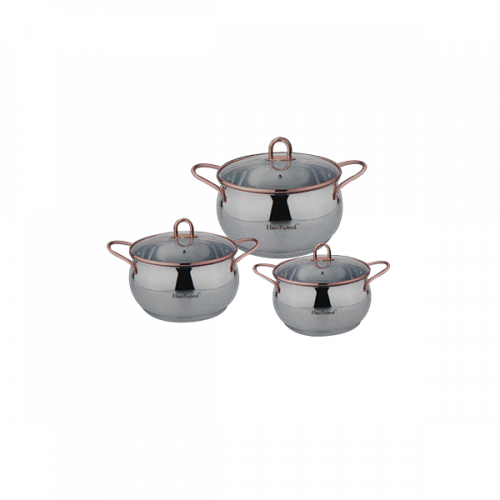 HAUS ROLAND COOKWARE 6 PIECES SET 2MM STEEL HR109-1 