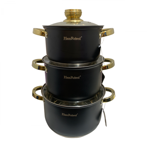 HAUS ROLAND COOKWARE 6 PIECES SET 2MM STEEL HR131-4 