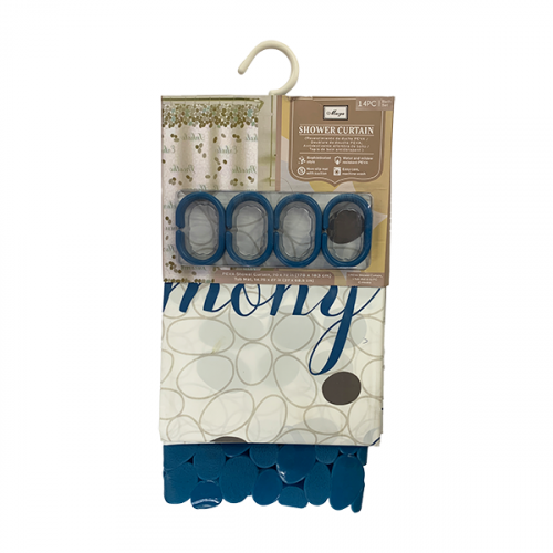 SHOWER CURTAIN WITH MAT SET