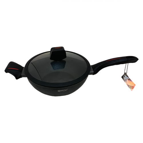 WOK PAN 24CM 3.5MM BLACK ALUMINIUM 852824