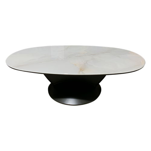 COFFEE TABLE MATT BLACK 1350X750X380MM C23921-OVAL