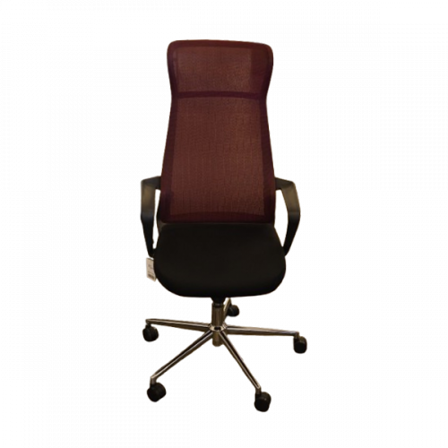 OFFICE CHAIR HIGH BACK MESH RED/BLACK HT-9071AF