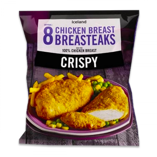 ICELAND 8PK CRISPY CHICKEN BREAST 680G