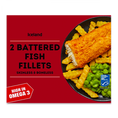 ICELAND 2 PACK BATTERED FISH FILLETS 200G 