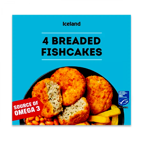 ICELAND 4 PACK BREADED FISH CAKES 200G