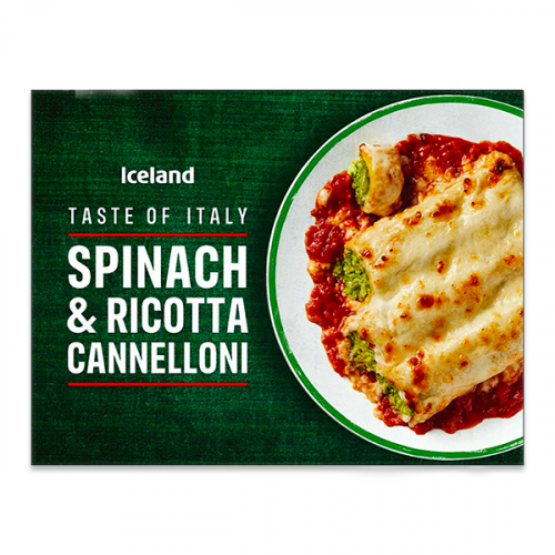 ICELAND  SPINACH & RICOTTA CANNELLONI 400G 