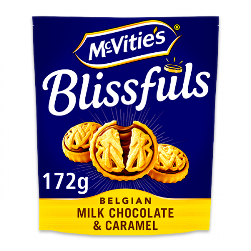 MCVITIES BLISSFULS BELGIAN CHOCO&CARAMEL 172G 