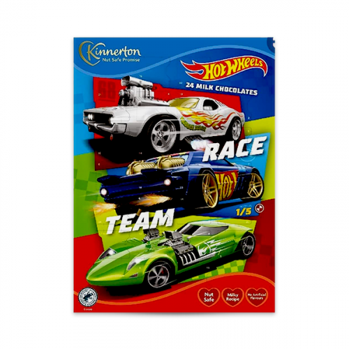 KINNERTON HOT WHEELS 24 MILK CHOCOLATES 40GM 