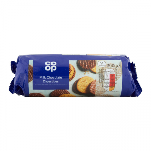 CO OP MILK CHOCOLATE DIGESTIVE BISCUITS 300G 