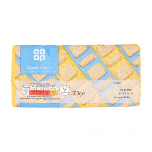 CO OP CUSTARD CREAMS 300G