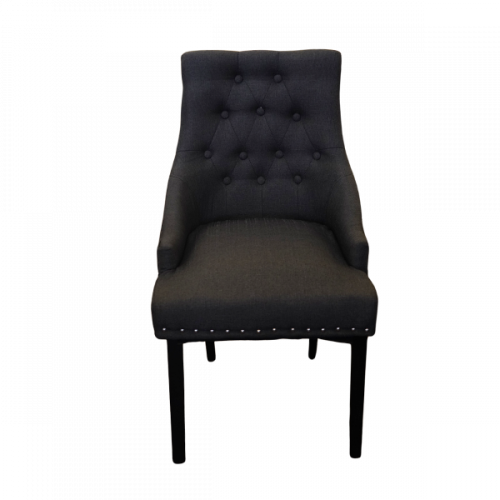 DINING CHAIR FABRIC DARK GRAY LDC965-3