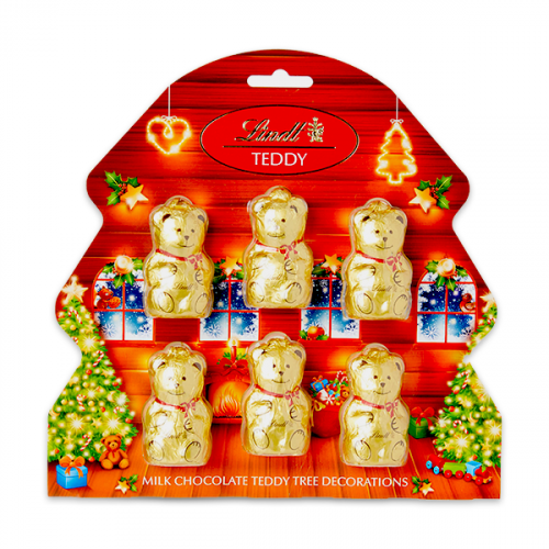 LINDT MILK CHOCOLATE BEAR TREE DECORATIONS 60G 