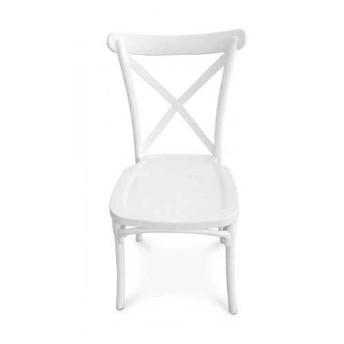 CHAIR WHITE PLASTIC 55X43X87CM PP126A-W