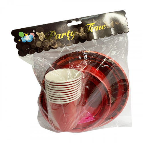 PARTY CUP & PLATE 30PCS SET 7.9INCH ASSORTED COLOR YIWU