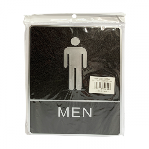 TOILET SIGN CARD MEN 20X15CM