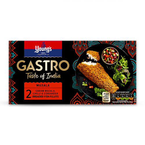 YOUNGS GASTRO GARAM MASALA FISH FILLETS 270G 