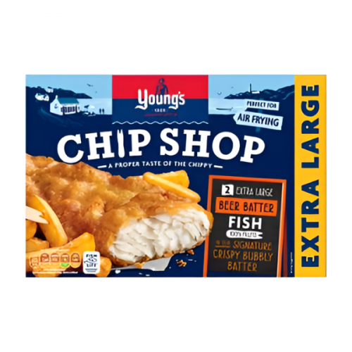 YOUNGS CHIP SHOP BEER BATTER FISH FILLETS 300G