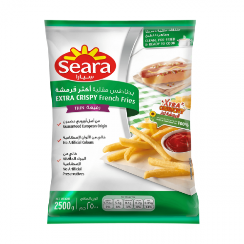 SEARA EXTRA CRISPY COATED FRENCH FRIES 7MM 2.5KG 