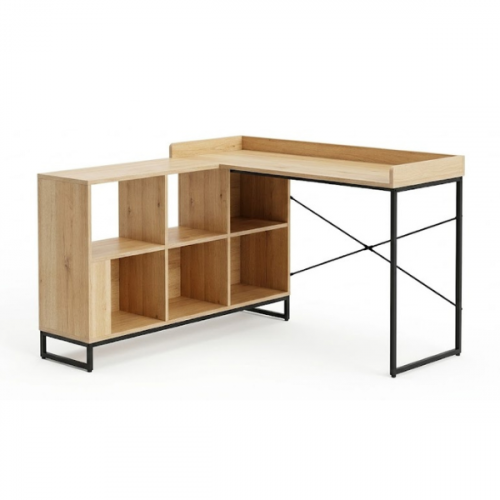 COMPUTER DESK WITH SHELVE METAL FRAME 110X88 CT-N2412