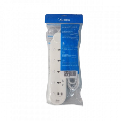 MIDEA EXTENSION CORD 4WAY 2M USB-C ESU5K4BUC-2MB1