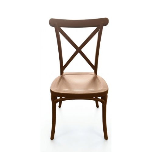PLASTIC CHAIR BROWN 47.5X51X90CM PP-66BR