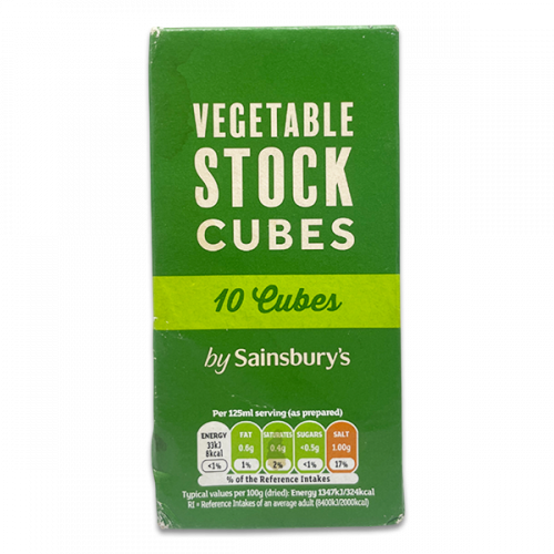 SAINSBURY'S VEGETABLE STOCK CUBES 10 PIECES 100G