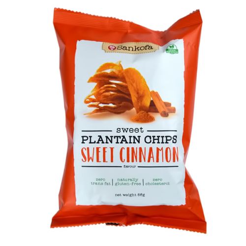 SANKOFA PLANTAIN CHIPS SWEET CINNAMON 56G