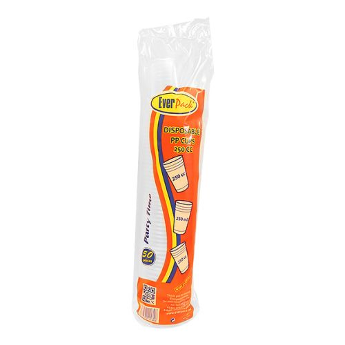 EVERPACK DISPOSABLE CUPS 250CC(50PCS) 