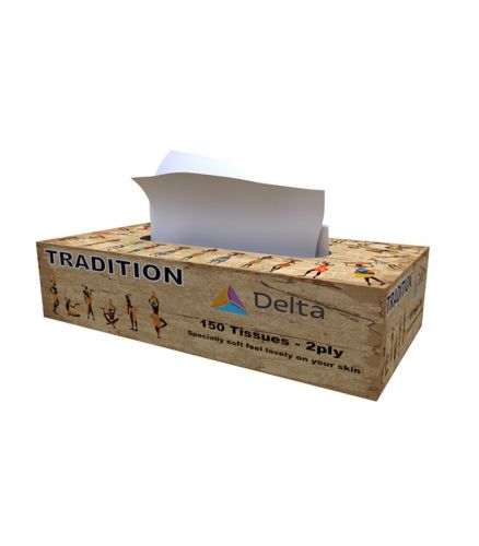 DELTA TRADITION FACIAL TISSUE 2PLY 150 TISSUES 