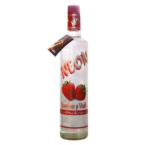 NEON STRAWBERRY VODKA 37.1% 750ML  
