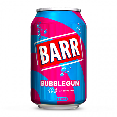 BARR BUBBLEGUM CAN DRINK NO SUGAR 330ML 