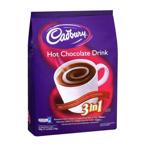 CADBURY HOT CHOCO DRINK 3IN1 (15PCS X 30G) 450G  