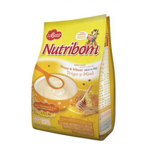 NUTRIBOM INFANT CEREAL BAG WHEAT & HONEY 230G