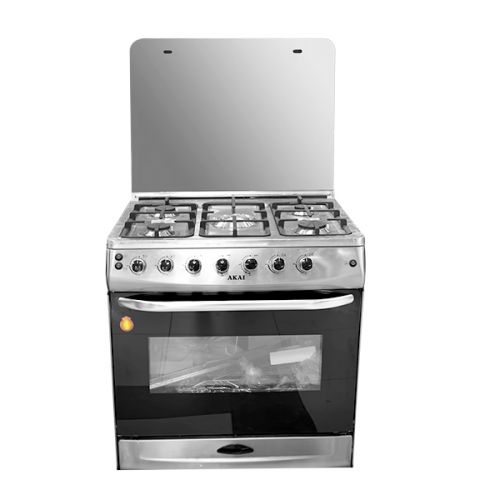 AKAI STAND UP GAS COOKER 5 BURNER GC044A-7660S