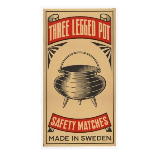 THREE LEGGED POT SAFETY MATCHES 3 PACKS  