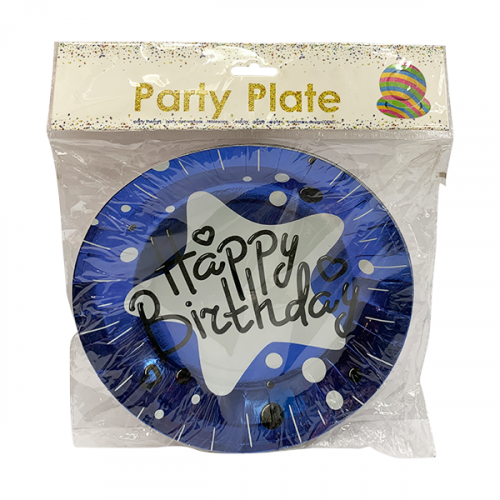 BIRTHDAY PAPER PLATE 10PCS 9" MIX COLOR