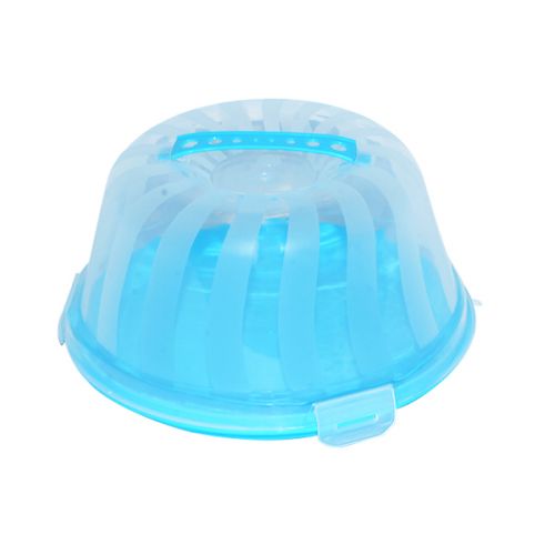 ROUND PLASTIC CAKE BOWL WITH LID 23CM 