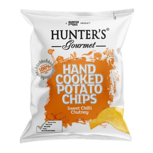 HUNTER'S POTATO CHIPS SWEET CHILLI CHUTNEY 125G