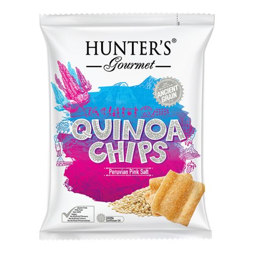 HUNTER'S QUINOA CHIPS PERUVIAN SALT 75G